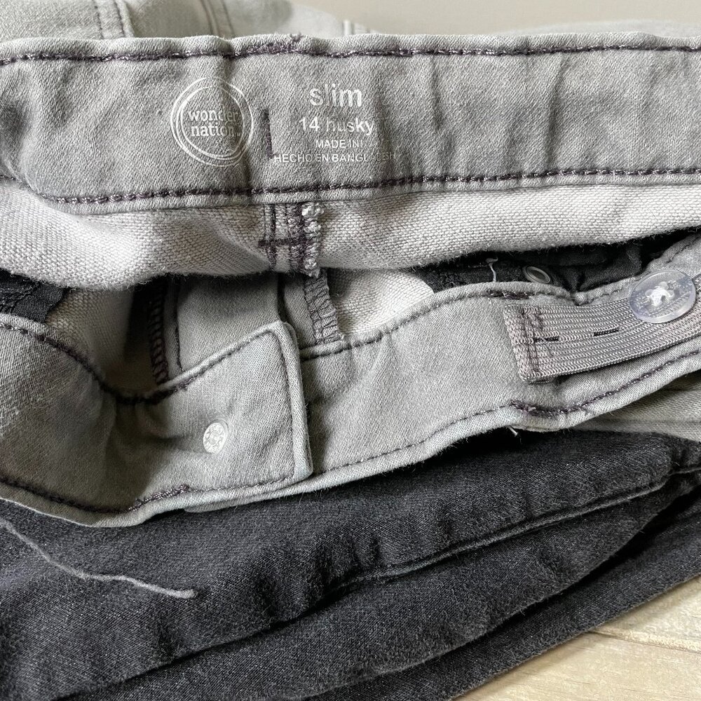Wonder Nation Boy's Slim Fit Denim Jeans Bundle - Picture 7 of 8